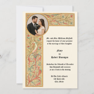 Invitación Foto de Boda de Estilo Medieval