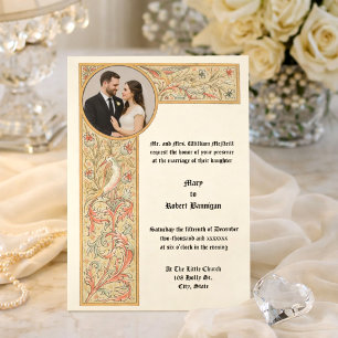 Invitación Foto de Boda de Estilo Medieval