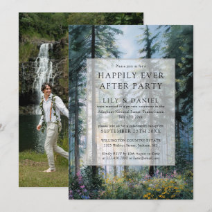 Invitación Foto de boda de flores silvestres del bosque Felic