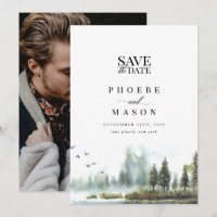 Foto de Boda de Forest Lake Woodland Save the Date