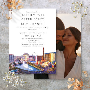 Invitación Foto de boda de Happily Ever After Las Vegas