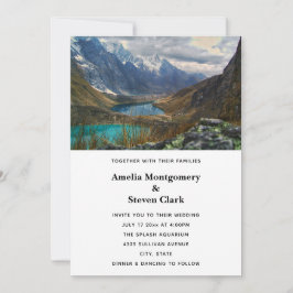 Invitación Foto de boda de las montañas alpinas escénicas
