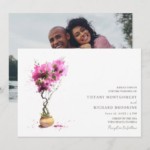 Invitación Foto de Boda de Verano en Destino