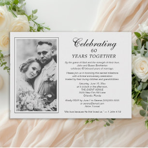 Invitación Foto de boda del 60 aniversario religioso cristian