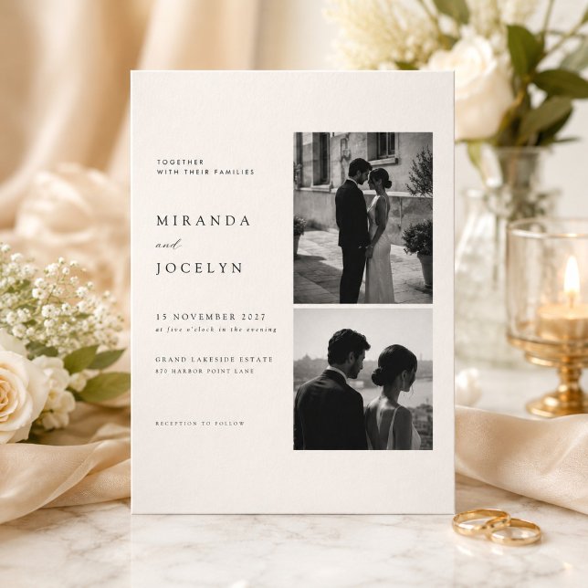 Invitación Foto de Boda Editorial de Lujo (Subido por el creador)