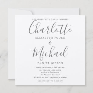 Invitación Foto de boda elegante rústica con sello personaliz