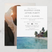 Foto de boda en la playa tropical Felices para sie