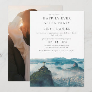 Invitación Foto de Boda Felices para Siempre en Río de Janeir
