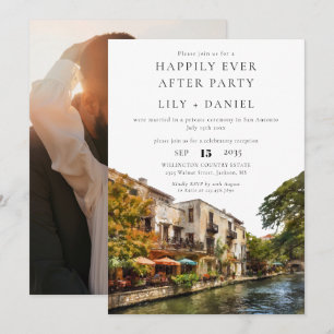 Invitación Foto de Boda Felices para Siempre en San Antonio