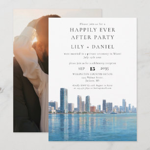 Invitación Foto de Boda Feliz para Siempre en Miami