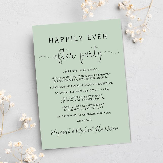 Invitación Foto de Boda Fiesta de Después de la Recepción de  (Your love story deserves a grand celebration!)