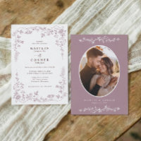 Foto de boda floral vintage dusty rose francesa