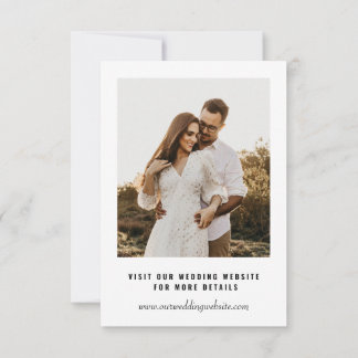 Invitación Foto de boda Guardar la fecha | Superposición de V