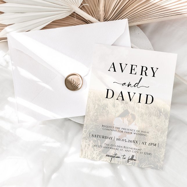 Invitación Foto de Boda minimalista (Subido por el creador)