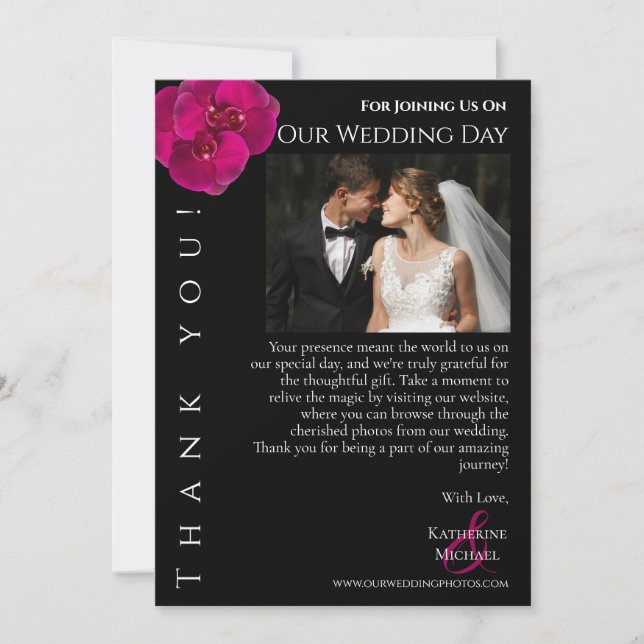 Invitación Foto de Boda moderno - Gracias- (Anverso)