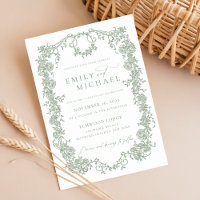 Foto de Boda verde sabio de estilo victoriano mode