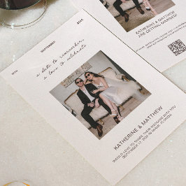 Invitación Foto de Boda Vintage para Save the Date