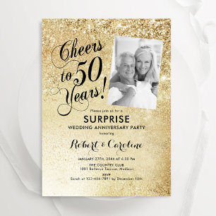 Invitación Foto de Bodas de Oro 50º Aniversario Sorpresa