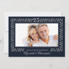 Invitación Foto de Bodas de Plata por 25 Aniversario de Boda 
