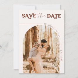 Invitación Foto de Boho | Modern Save the Date Invitation