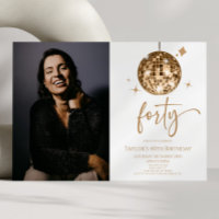 Foto de Bola de Discoteca de Oro Cuarenta Cumpleañ