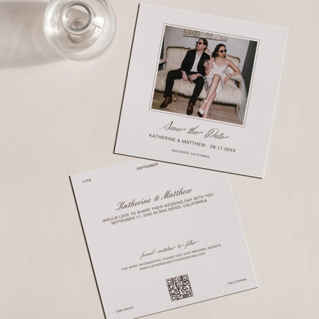 Invitación Foto de Brown Wedding Save the Date (Subido por el creador)