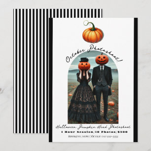 Invitación Foto de Calabaza de Halloween para Fotografía de O