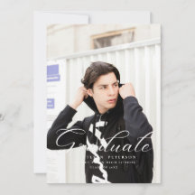 Foto de Caligrafía Púrpura Simple de Graduación Ne