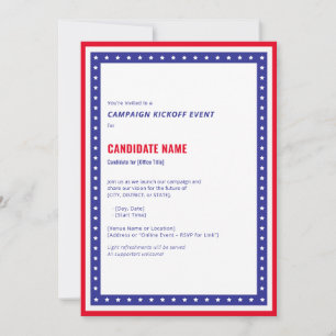 Invitación Foto de candidato a evento político de inicio de c