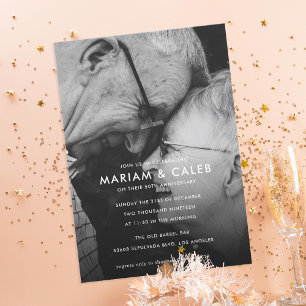 Invitación Foto de Celebración de Aniversario de Boda de Pare