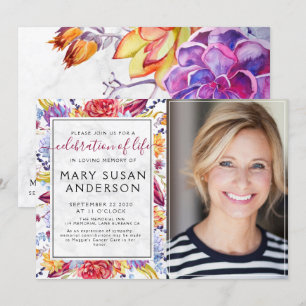 Invitación Foto de Celebración de la Vida