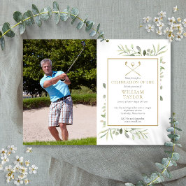 Invitación Foto de celebración de la vida con vegetación de g