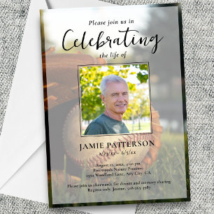 Invitación Foto de Celebración de la Vida del Jugador Fanátic