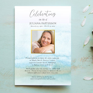 Invitación Foto de Celebración de la Vida en Playa Arenosa co