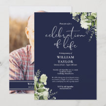 Foto de Celebración de la Vida Verde Azul Marino