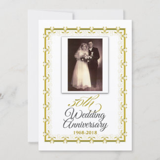 Invitación Foto de celebración del 50º aniversario de bodas