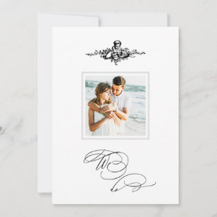 Invitación *~* FOTO de Cherub victoriano AR6 RSVP + Boda QR 