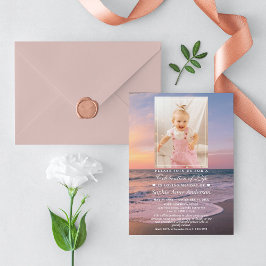Invitación Foto de Chica de la celebración del funeral de Oce