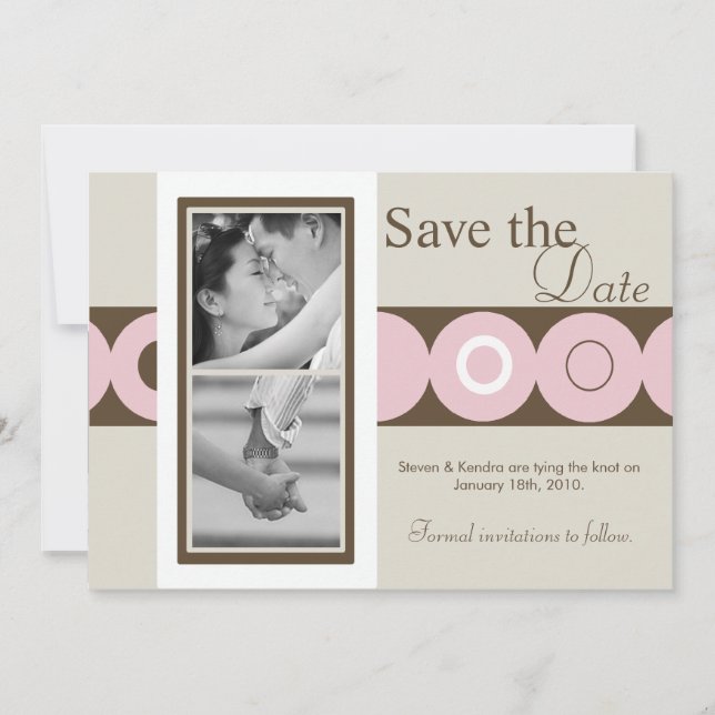 Invitación Foto de círculo retro las 5 horas, los 7 días de l (Anverso)