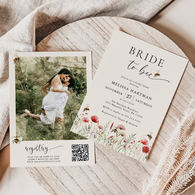 Invitación Foto De Código Qr Novia A La Ducha De Novias (Subido por el creador)