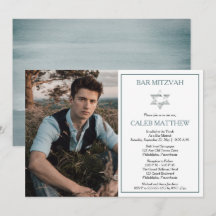 Foto de color azul | Estrella de David Bar Mitzvah