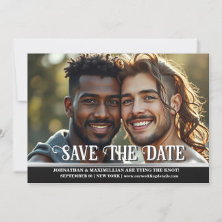 Invitación Foto de compromiso de parejas guardar fecha de bod