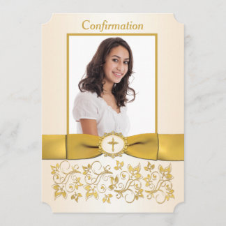 Invitación Foto de confirmación de vale de RIBBON impreso