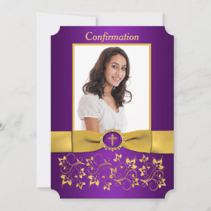 Invitación Foto de confirmación del vale de RIBBON IMPRESO