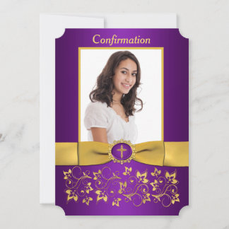 Invitación Foto de confirmación del vale de RIBBON IMPRESO