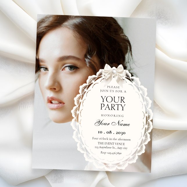 Invitación Foto de coqueta elegante (Subido por el creador)