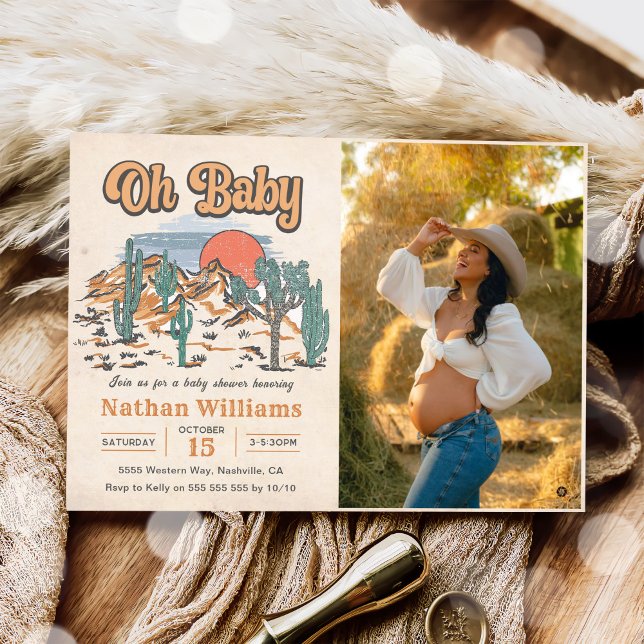 Invitación Foto de Cowboy Western Baby Shower (Subido por el creador)