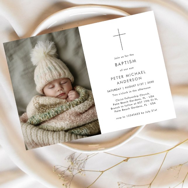 Invitación Foto de cristianismo blanco negro o Chica (Subido por el creador)