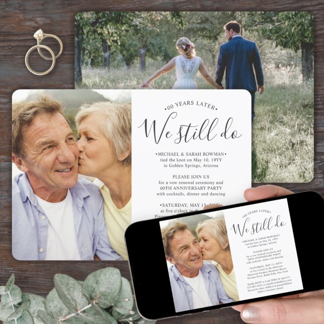 Invitación Foto De CUALQUIER Aniversario 2 Que Aún Vemos Reno (Subido por el creador)