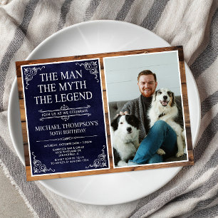 Invitación Foto de cumpleaños 50 de la leyenda del mito ruso 